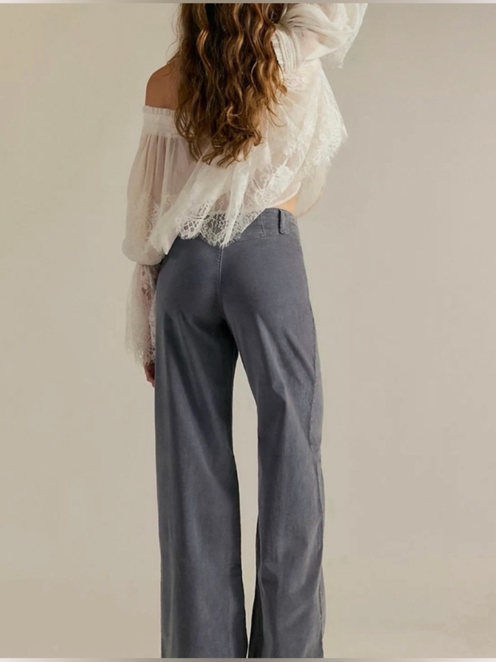 We The Free NEW Libre Wide-Leg Jeans In Mockingbird Light Grey Blue High Waisted - Picture 2 of 6
